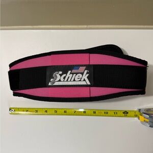 Schiek Pink and Black Weightlifting Belt